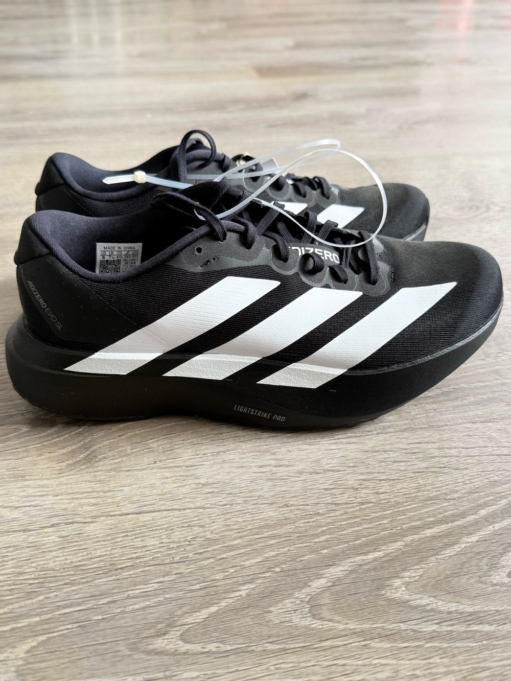 Adidas Adizero Evo SL Black White JP7149 Size 8